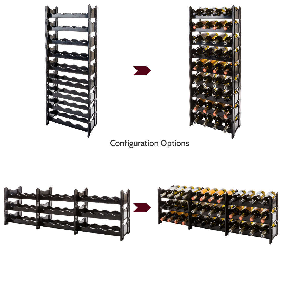 Winerax WRX36V wine rack configuration options