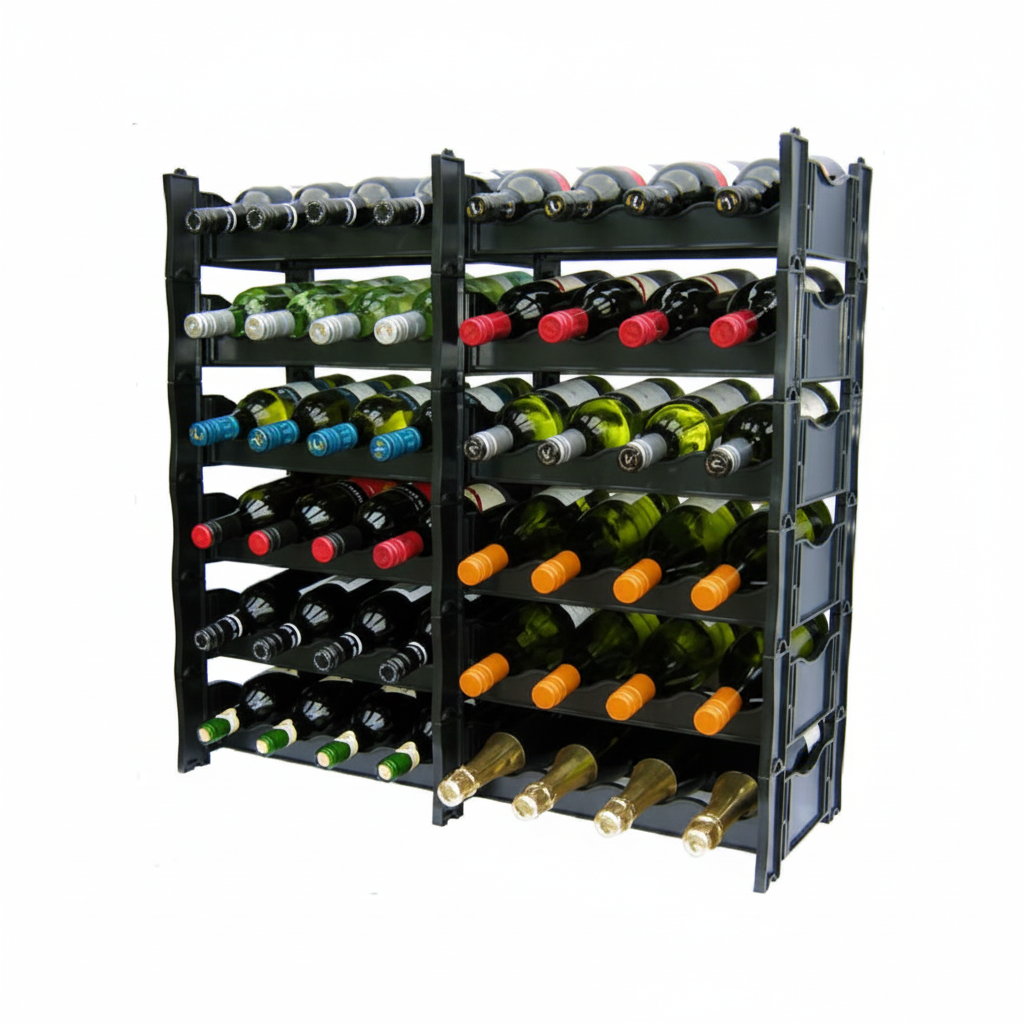 Wine Rack - Winerax 48 Bottle Rack (Side By Side Configuration) - with bottles
