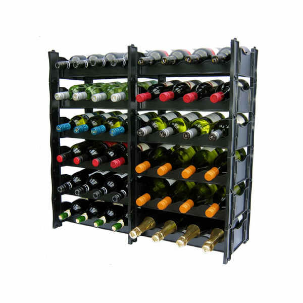 Wine Rack - Winerax 48 Bottle Rack (Side By Side Configuration) - with bottles