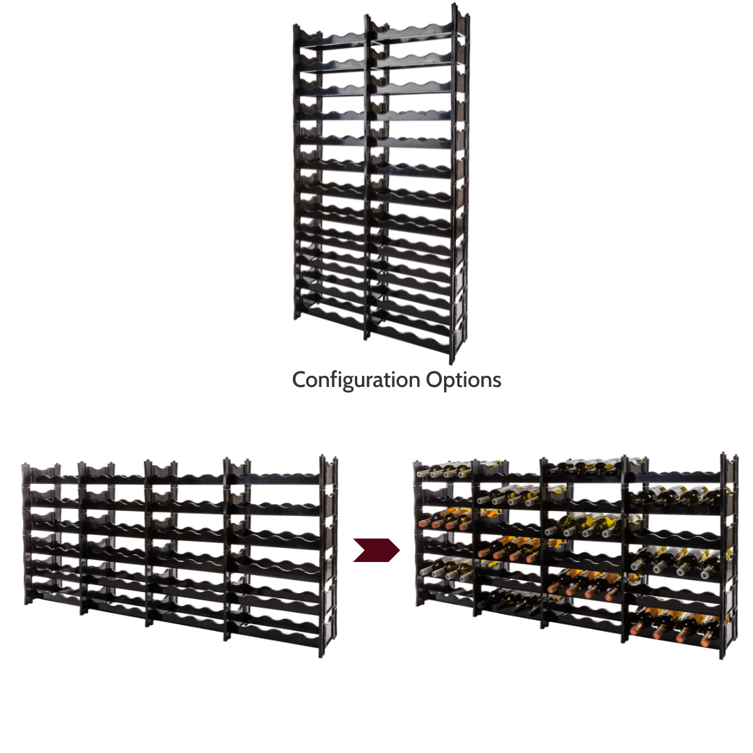 Winerax WRX96SS wine rack configuration options